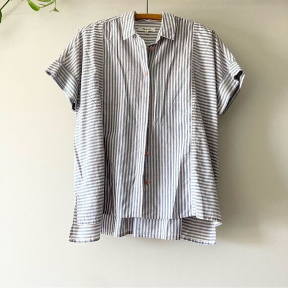Madewell Lakeline Button-Up Shirt in Stripe-Play XS - Picture 4 of 7